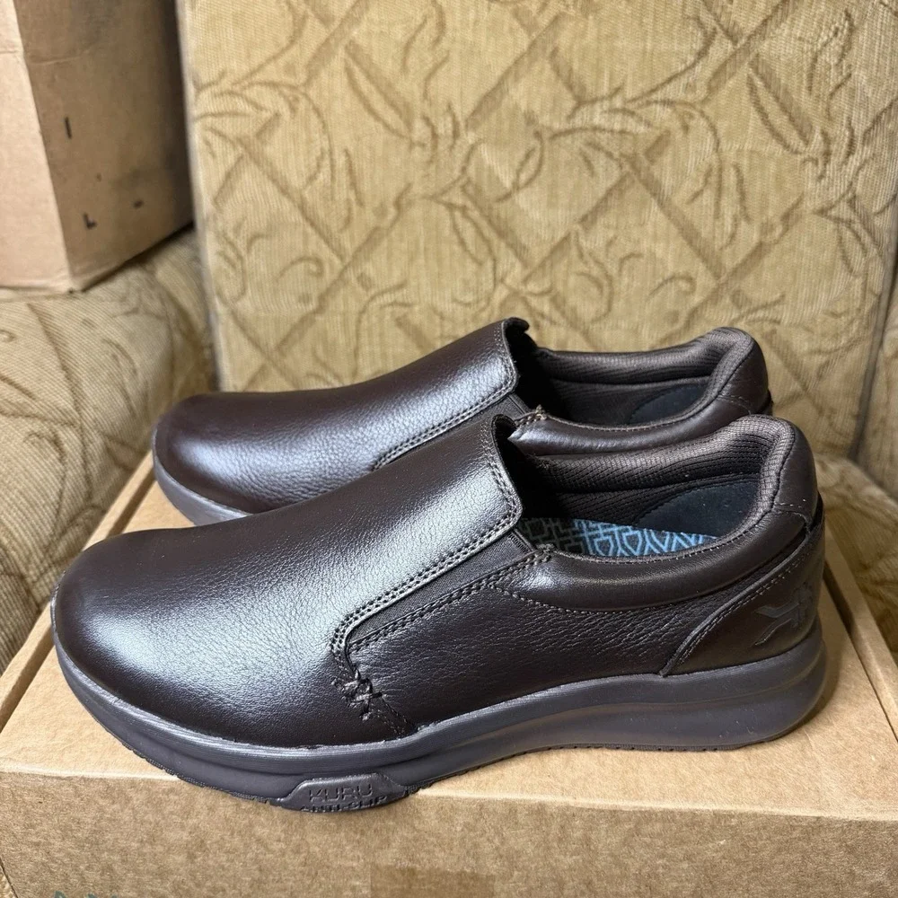 Kuru Kivi 2 Triple Brown Men's Size 10 Classic Walking Leather Slip-On Shoes
